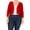 Red, variant on Women's Plus Size Long Sleeves Lightweight Open Solid Sweater Bolero Cardigan S-3XL