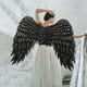 thumbnail image 5 of 2 Alas De ángel De Tela No Tejida Para Disfraz De Carnaval, Halloween, Cosplay, Color Negro, 5 of 8