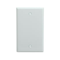 Cmple - 1 Gang Blank Wall Plate, Standard Size, Polycarbonate Thermoplastic Panel GFCI Wall Plate with Screws - White
