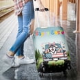 thumbnail image 3 of Happy Easter Siberian Husky American Flag Truck Bunny Ears Travel Luggage Cover Husky Dog Lover Gifts Suitcase Dust Protective Decor - 03001, 3 of 5