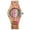 Colored-Pink, variant on Handmade Colorful Bamboo Women Wood Watch Analog Quartz Fashion Wooden Wristwatch for Ladies