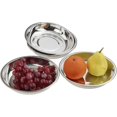 thumbnail image 3 of 7.64 Inch Stainless Steel Round Plate, Dinner Plate Dish, Pack of 6, 3 of 4