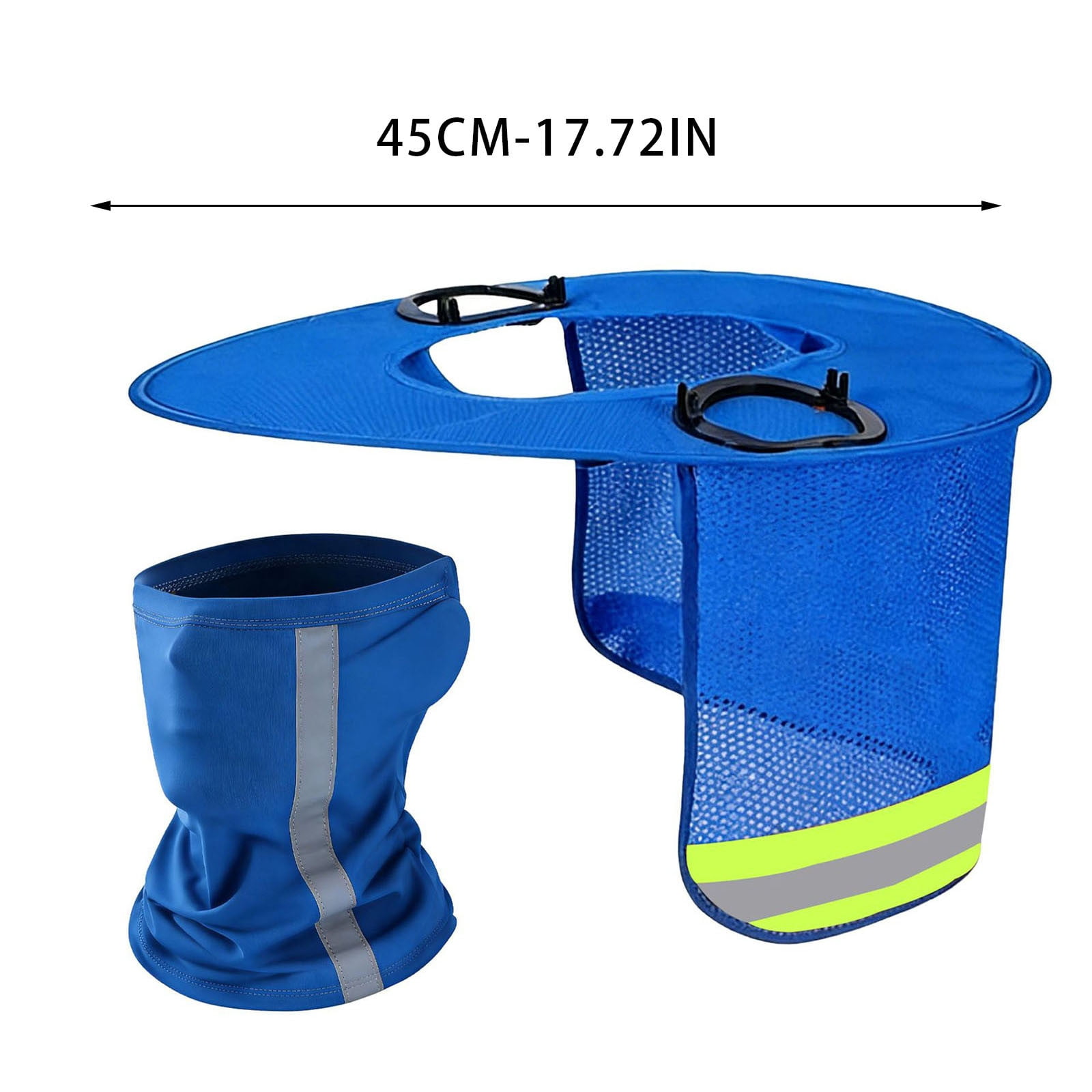 Fufafayo Sun Hat with Face Shield, UPF 50+ Sun Protection Hat, Foldable Brim Safety Helmet Attachment for Outdoor Work Gardening Construction