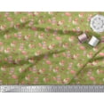 thumbnail image 3 of Soimoi Green Heavy Canvas Fabric Balloon & Teddy Bear Kids Print Sewing Fabric Yard 58 Inch Wide, 3 of 3