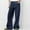 *Blue, variant on Women's Wide Leg Jeans, Casual Denim Pants with Pockets Black,Womens Plus L
