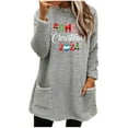 Brnmxoke Christmas 2024 Sherpa Fuzzy Fleece Sweatshirt Women Warm