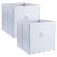 thumbnail image 1 of Design Imports CAMZ37168 11 x 11 x 11 Po. Cube de Rangement Carré en Pp Uni Non Tissé, Blanc - Ensemble de 2, 1 of 2