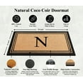thumbnail image 4 of A1HC Black/Beige 18 in x 30 in Front Door Mat Coir PVC Classic Border Entryway Mat Heavy Duty Boot Scrapper Monogrammed Doormat, 4 of 7