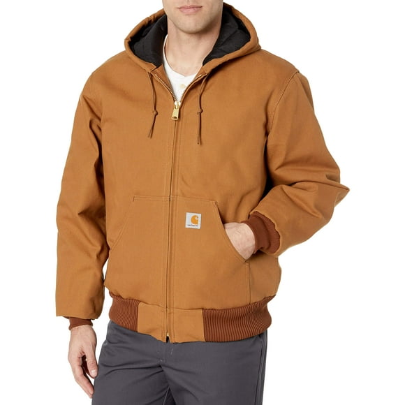 Carhartt Men's Big & Tall Quilted Flannel Lined Duck Active Jacket J140,Brown,X-Large Tall