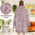 thumbnail image 7 of Livhil Wearable Blanket Hoodie Sweater, Blanket Sweatshirt with Sleeves Blanket Hoodies for Women, Plush Hoodie Blanket (Beige Leopard), 7 of 7