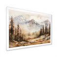 thumbnail image 2 of Designart "Foggy Mountain Retreat European Dream I" Landscapes Framed Wall Art Decor - Traditional Brown Winter Landscape Hallway Framed Wall Art Decor, 2 of 6