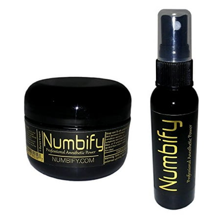 Numb-ify Get It Numb, Keep It Numb Combo Pack - 5% Extra Strength Numbing Power (Medium - 1 Oz Cream and 2 Oz