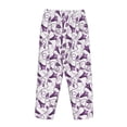thumbnail image 3 of Lsque Violets Flowers Print Women's Pajama Pants, Lounge Pant - Comfortable Home Wear,Elastic Waistband, Stylish Design-X-Large, 3 of 9