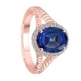 thumbnail image 5 of AoneJewelry 1.95 Carat Sapphire and Diamond Ring In 10K Solid Rose, White & Yellow Gold, 5 of 5