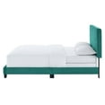 thumbnail image 6 of Tufted Platform Bed Frame, Twin Size, Velvet, Teal Blue, Modern Contemporary Urban Design, Bedroom Master Guest Suite, 6 of 8