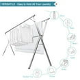 thumbnail image 2 of Susuzi 79 Inches Clothes Drying Rack, Stainless Steel Garment Rack Adjustable and Foldable Laundry Drying Rack, 2 of 12
