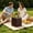 Brown, variant on Lunxisen 1 Pcs Insulated Reusable Shopping Bag Thermal Delivery Bag for Hot Cold Food Foldable Grocery Tote
