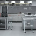 thumbnail image 5 of AmGood 18 in. x 30 in. Stainless Steel Table with Casters | Kitchen Prep Table On Wheels, 5 of 9