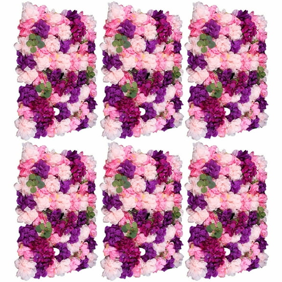 Miumaeov 6pcs Artificial Flower Wall Panel Indoor Outdoor Silk Flower Wall For Wedding Photography Venue Decor 60x40cm