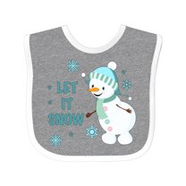 Inktastic Let It Snow Snowman Boys or Girls Baby Bib