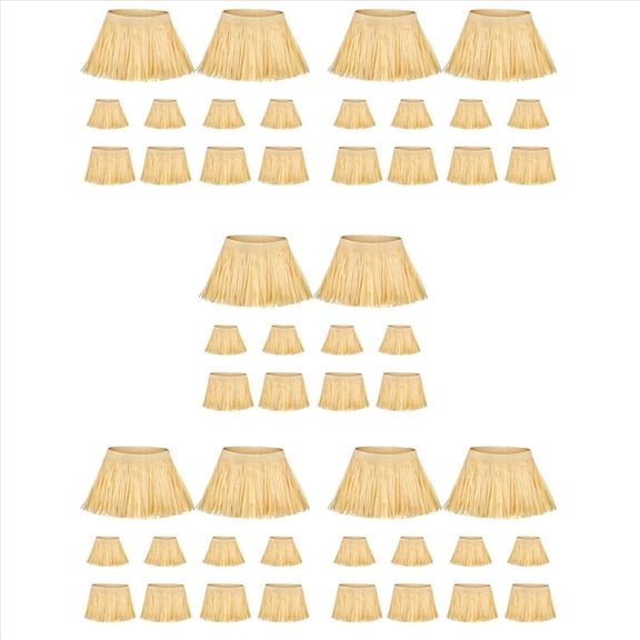 Kit de Pajita de EspantapáJaros de 50 Piezas, Accesorios de Disfraz de EspantapáJaros de Papel, Corbatas para Cuello, Brazo y Tobillo para Accesorio de Fiesta