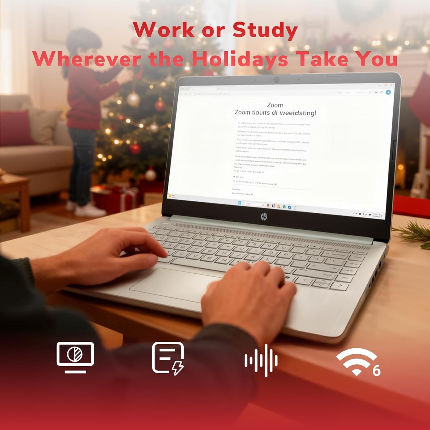 HP 14" Business & Student Portable Laptop, Intel N150 CPU, 16GB RAM, 128GB UFS+256GB MSD Storage, Wi-Fi 6, Copilot AI,Windows 11 Pro, 1-Year Microsoft Office 365, Natural Silver