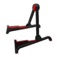 thumbnail image 2 of Yinanstore Foldable Guitar Stand Stringed Instrument Rack Rubber Feet, Non Slip Portable Holder Floor Stand for Classical Guitar Ukulele black and red, 2 of 5