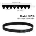 thumbnail image 2 of Unique Bargains 187J8 PJ V-Ribbed Belt, EPDM Industrial Transmission Serpentine Belt, 2 Packs, 2 of 5