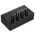 thumbnail image 3 of Audio Mixer,4 Channel Audio Mixer 6.35mm input with effects,Mini Stereo mixer  Low Noise,Digital Mixing Console Microphone,Music Recording Equipment 4 input 1, 3 of 7