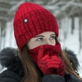 thumbnail image 5 of SUSUSU Cold Weather Knit Set, Warmer Scarf Touchscreen Gloves, Unisex Winter Hat, 5 of 5