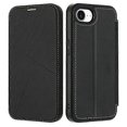 thumbnail image 1 of Funda para iPhone 16e con cierre magnético, ranura para tarjeta y tapa de cuero., 1 of 5