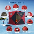 thumbnail image 5 of TEQIN Pop Up Ice Fishing Shelter, Portable Insulated Ice Fishing Tent With 49ft Led Light Strip,Hub-Style Shelter Shanty Windproof And Warm Includes Anchors, Ropes & Carry Bag, 5 of 6