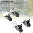 thumbnail image 4 of Ruedas De Placa TPR En Forma De L, Dureza Uniforme, Ruedas Giratorias De Montaje Lateral De 360 ​​​​grados, Silenciosas Con Rodamientos De Bolas Para Muebles, 4 of 7