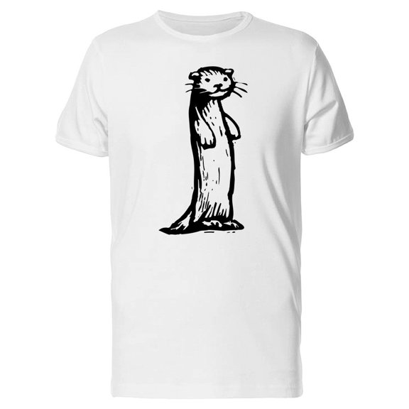 Sketch Of Standing Otter Tee Men's -Image by Shutterstock