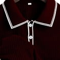 thumbnail image 6 of Blmnix Ringer Mens Shirt Polo Shirts Golf Shirts Tops Collared Red Short Sleeve Men's Tops,XXL, 6 of 7