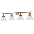 thumbnail image 1 of Innovations 4-LT LED Large Cone 43.75" Bathroom Fixture - Antique Copper - 215-AC-G44-LED, 1 of 1