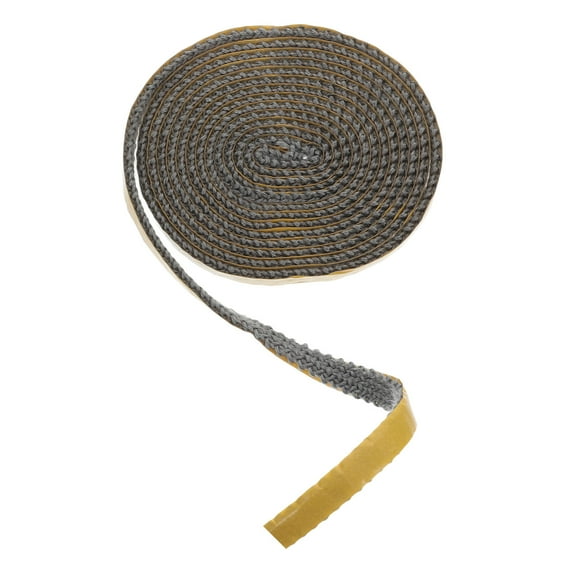 Hemoton Wood Stove Door Seal Rope Self Adhesive Fireplace Seal Rope Flat Gasket Tape for Fireplaces Wood Stove Gasket for Fireplace Insulation