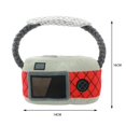 thumbnail image 4 of EIMELI Plush Camera Shaped Toy with Cotton Rope for Dogs Interactive Squeaky Chew Toy, 4 of 6