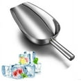 MOQIN Metal Ice Scoop, Small Stainless Steel Ice scooper for Ice Maker
