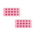 thumbnail image 1 of Oleegame Moule à Biscuits 2 Pcs Moule à Gâteau Polyvalent Moule à Gâteau en Silicone Rond en Forme de Cœur d'Amour à Étages Rose, 1 of 4
