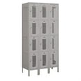 thumbnail image 2 of 12" Wide Four Tier Vented Metal Locker - 3 Wide - 6 Feet High - 18 Inches Deep - Gray - Unassembled, 2 of 3
