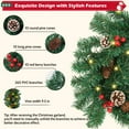 thumbnail image 5 of Yexmas 9ft Large Christmas Garland, Multi-Purpose Xmas Wreath with 45 LED Lights, Decorated with Pinecones, Berry Clusters, Battery Operated, 5 of 9