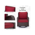 thumbnail image 2 of Eastvita 3 Pieces Rattan Swivel Rocking Chair Outdoor. 360 Degree Swivel Patio Bistro Conversation Furniture Set With Premium Cushions And Armored Glass Top Side Table For Garden. Backyard, 2 of 7