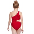 thumbnail image 6 of Fashion Parent-child Swimwear Mom and Children Bow Oblique Shoulder Hollow High Waist One-piece Swimsuit, 6 of 6