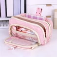 thumbnail image 2 of Under $1 Pencil Case, Drawstring Large Capacity Multi-Layer Fabric Pen Pouch, Stain-Resistant Stationery Organizer for Junior College by PALIFEUR, 2 of 8