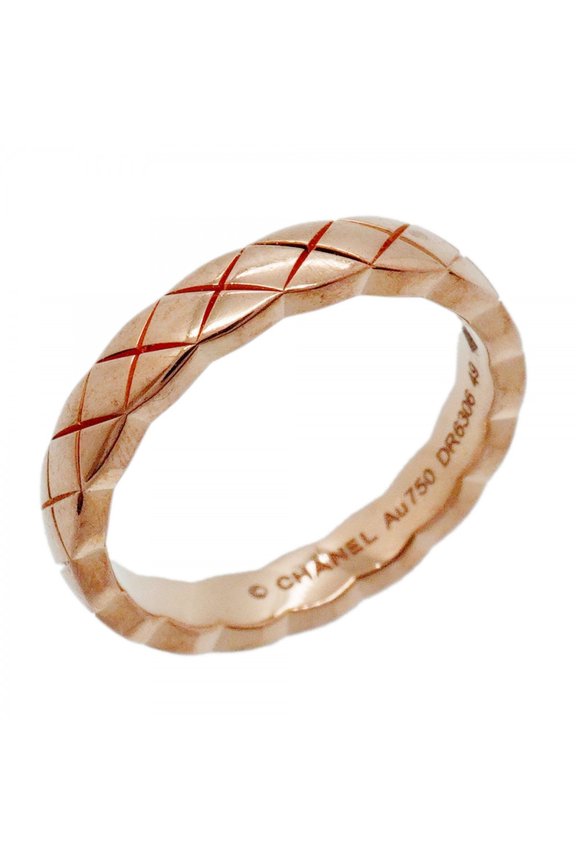 Pre-Owned Chanel Coco Crush Ring, Beige Gold, 18KPG Pink Size 49, Women's
