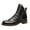 Black, variant on Men's Slip on Chelsea Dress Boots Side Zip Casual Leather Ankle Boot Shoes Gray 7