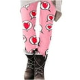 thumbnail image 6 of Feancey Lighten Sales of The Day Holiday Leggings for Women Valentines Day Heart Print Sport Yoga Tights Soft Cute Stretchy High Waist Leggings Tummy Control Workout Pants Pink S, 6 of 8