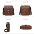 thumbnail image 3 of SCHLATUM Bolso Mensajero de Cuero Genuino para Hombre - Bolso Cruzado Delgado para Negocios, Bolso de Hombro Profesional para Trabajo y Viajes Diarios, 3 of 6