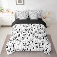 thumbnail image 2 of jejeloiu Cute Ghost Twin Bedding Sets 7-Piece,Happy Halloween Bedding Comforter Set,White Black Sheet Sets For Teens,Ultra Soft Home Decor Reversible, 2 of 8